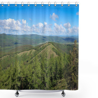Personality  Kraka Mountain Range Scenic View, South Ural, Russia Shower Curtains
