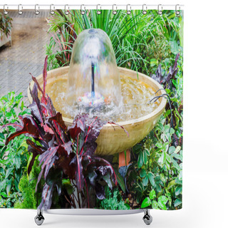 Personality  Fountain Shower Curtains