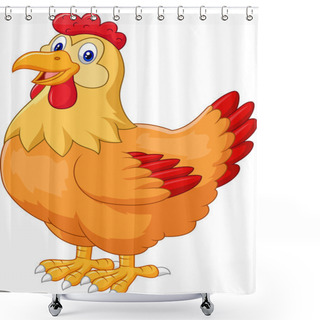 Personality  Chicken Hen Cute Posing Shower Curtains