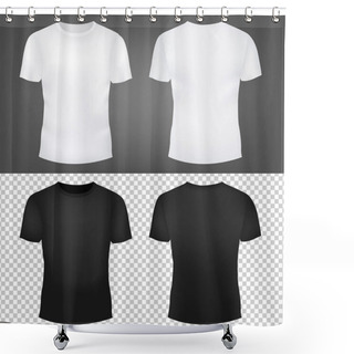 Personality  T-Shirt Templates Set Shower Curtains