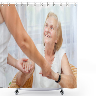 Personality  Providing Care For Elderly  Shower Curtains