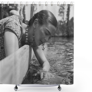 Personality  Frida Kahlo De Rivera 1907-1954 , Famous Mexican Painter Shower Curtains