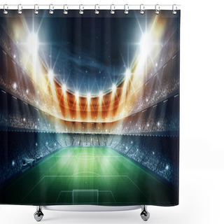 Personality  Light Of Stadium Shower Curtains