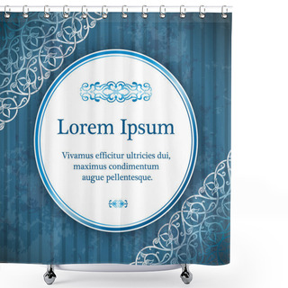 Personality  Invitation Card With Arabesque Decor Shower Curtains