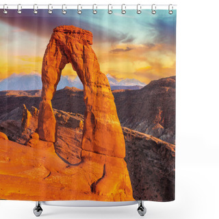 Personality  Delicate Arch, Arches National Park, Utah Shower Curtains