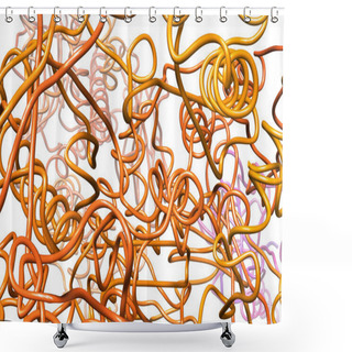 Personality  Tangle Of Metallic Wire Shower Curtains