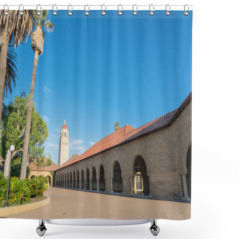 Personality  Hoover Tower At Stanford University, Palo Alto, California At Sunset Shower Curtains