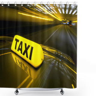Personality  Fast Taxi Shower Curtains