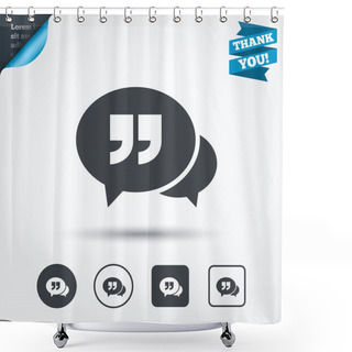 Personality  Chat Quote Sign Icons Shower Curtains