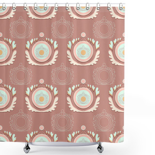 Personality  Vector Vintage Background. Vector Illustration.  Shower Curtains