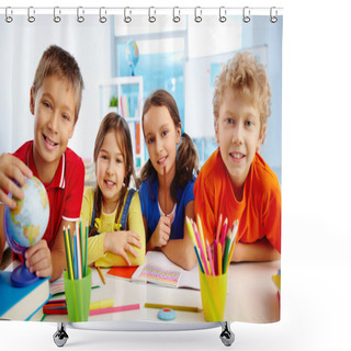 Personality  Group Of Pupils Shower Curtains