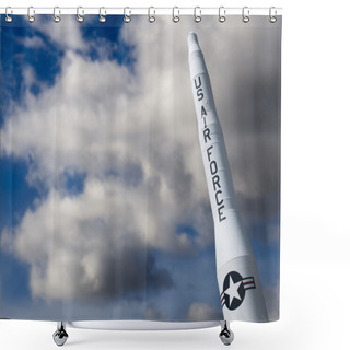 Personality  Vintage United States Air Force Missle Shower Curtains