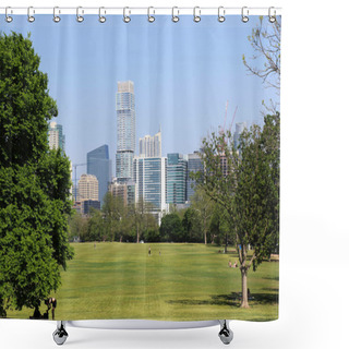 Personality  Sunny Green City Park, Zilker Park In Austin Texas, USA, Summer Shower Curtains