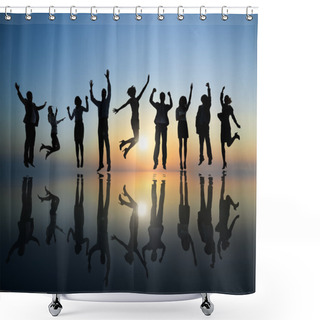 Personality  Business People Celebrating Shower Curtains