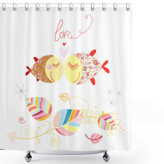 Personality  Fish Lovers Shower Curtains