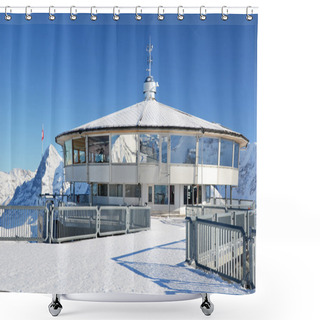 Personality  Top Of Schilthorn Mountain Shower Curtains