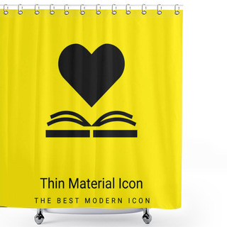 Personality  Book Minimal Bright Yellow Material Icon Shower Curtains