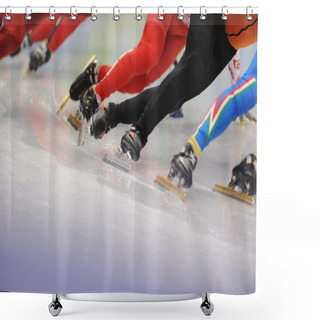 Personality  Ice-skaters Runners Legs Shower Curtains