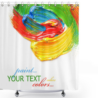 Personality  Color Paint Shower Curtains
