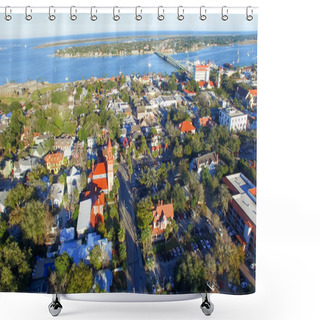Personality  Aerial View Of St Augustine, Florida Shower Curtains