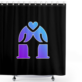 Personality  Arch Blue Gradient Vector Icon Shower Curtains