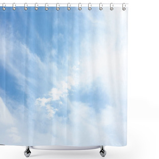 Personality  Blue Sky With Clouds In Summertime  Shower Curtains