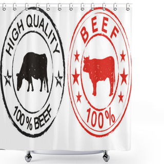 Personality  Beef - Label Shower Curtains