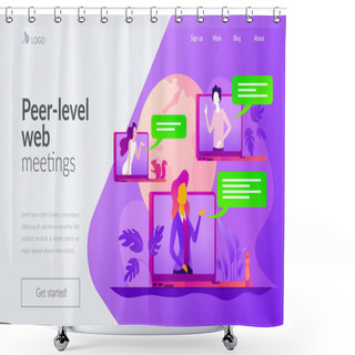 Personality  Webinar Landing Page Template. Shower Curtains