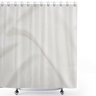 Personality  Top View Of Wavy White Cotton Tablecloth Shower Curtains