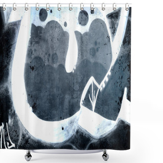 Personality  Signs Over Old Dirty Wall, Urban Hip Hop Background Gray Texture Shower Curtains