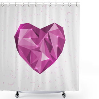 Personality  Geometry Heart. Vector Illustration. Shower Curtains