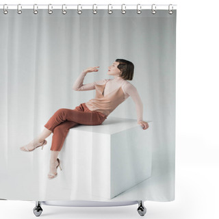 Personality  Retro Styled Girl Shower Curtains