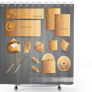 Personality  Selected Corporate Templates. Vector Illustration. Shower Curtains