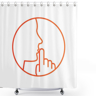 Personality  Keep Silence Icon Shower Curtains