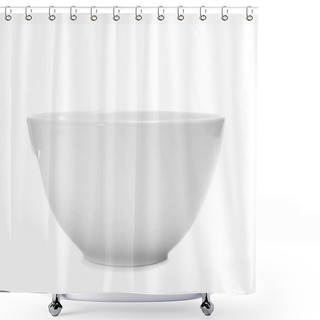 Personality  White Bowl Shower Curtains