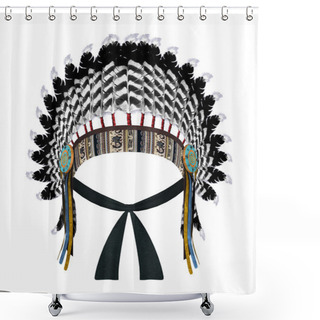 Personality  Native American War Bonnet Shower Curtains