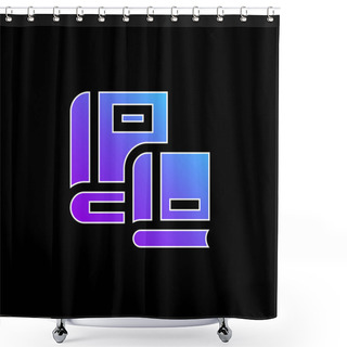 Personality  Book Blue Gradient Vector Icon Shower Curtains