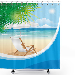 Personality  Beach Chair Shower Curtains