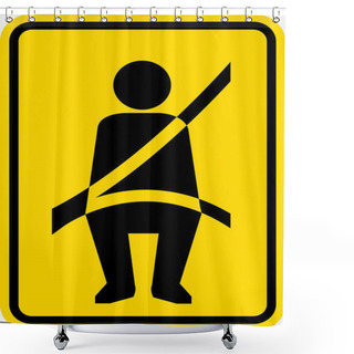 Personality  Seat Belt Reminder Icon Shower Curtains