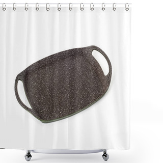 Personality  Empty Stone Non-stick Flat Grill Pan Shower Curtains