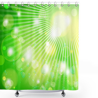 Personality  Green Light Background, Vector Illustration Shower Curtains