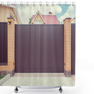 Personality  Iron Gate. Shower Curtains