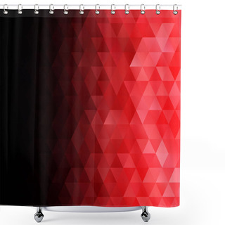 Personality  Red Grid Mosaic Background, Creative Design Templates Shower Curtains
