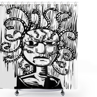 Personality  Medusa Shower Curtains