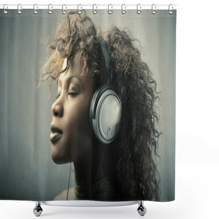 Personality  Enjoy Music Shower Curtains