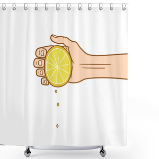 Personality  Lemon Squeeze Shower Curtains
