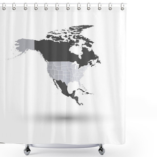 Personality  North America Map Background Shower Curtains