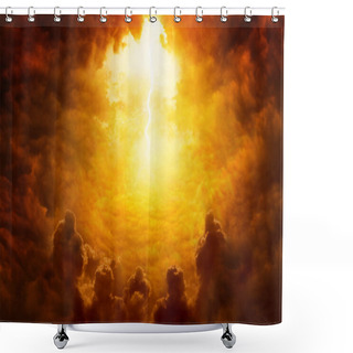 Personality  Hell Realm, Bright Lightnings In Apocalyptic Sky, Judgement Day, Shower Curtains