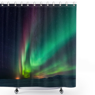 Personality  Northern Lights In Iceland Shower Curtains