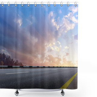 Personality  Road Asphalted Highway Shower Curtains